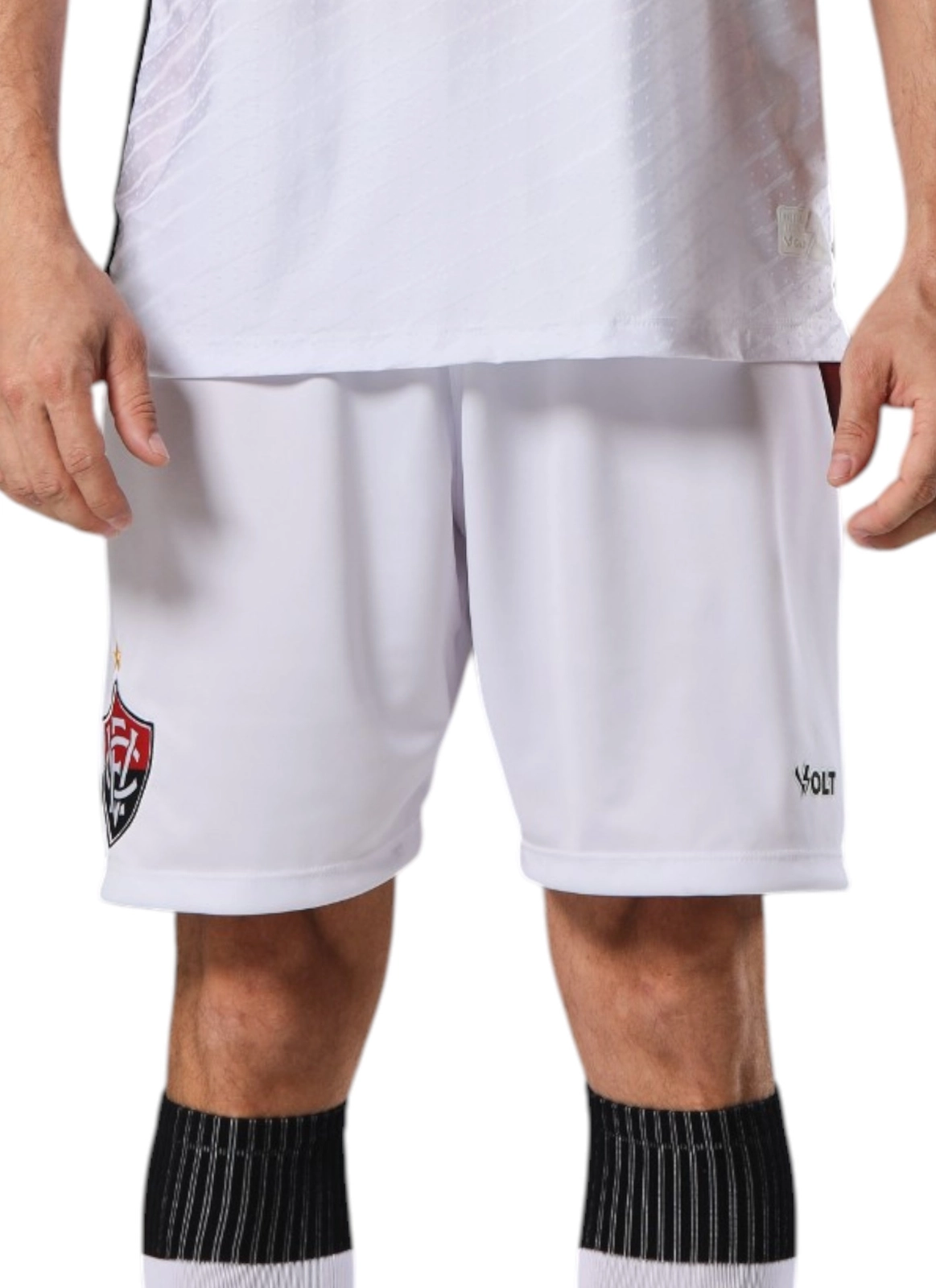 Calção Jogo 2 2025 Esporte Clube Vitória Masculino Branco Volt