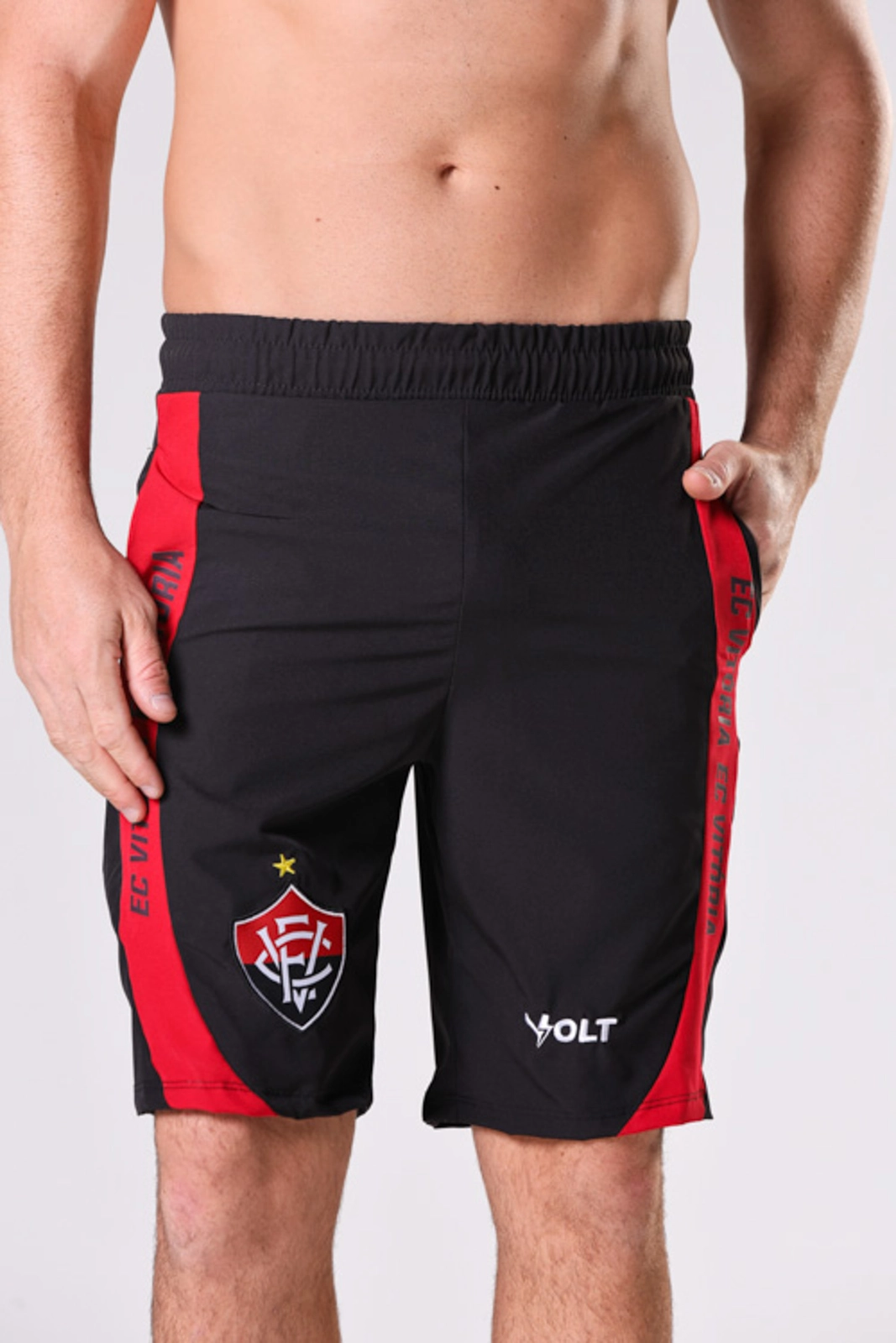 Bermuda Anos 90 Esporte Clube Vitória Masculino Rubro Negro Volt