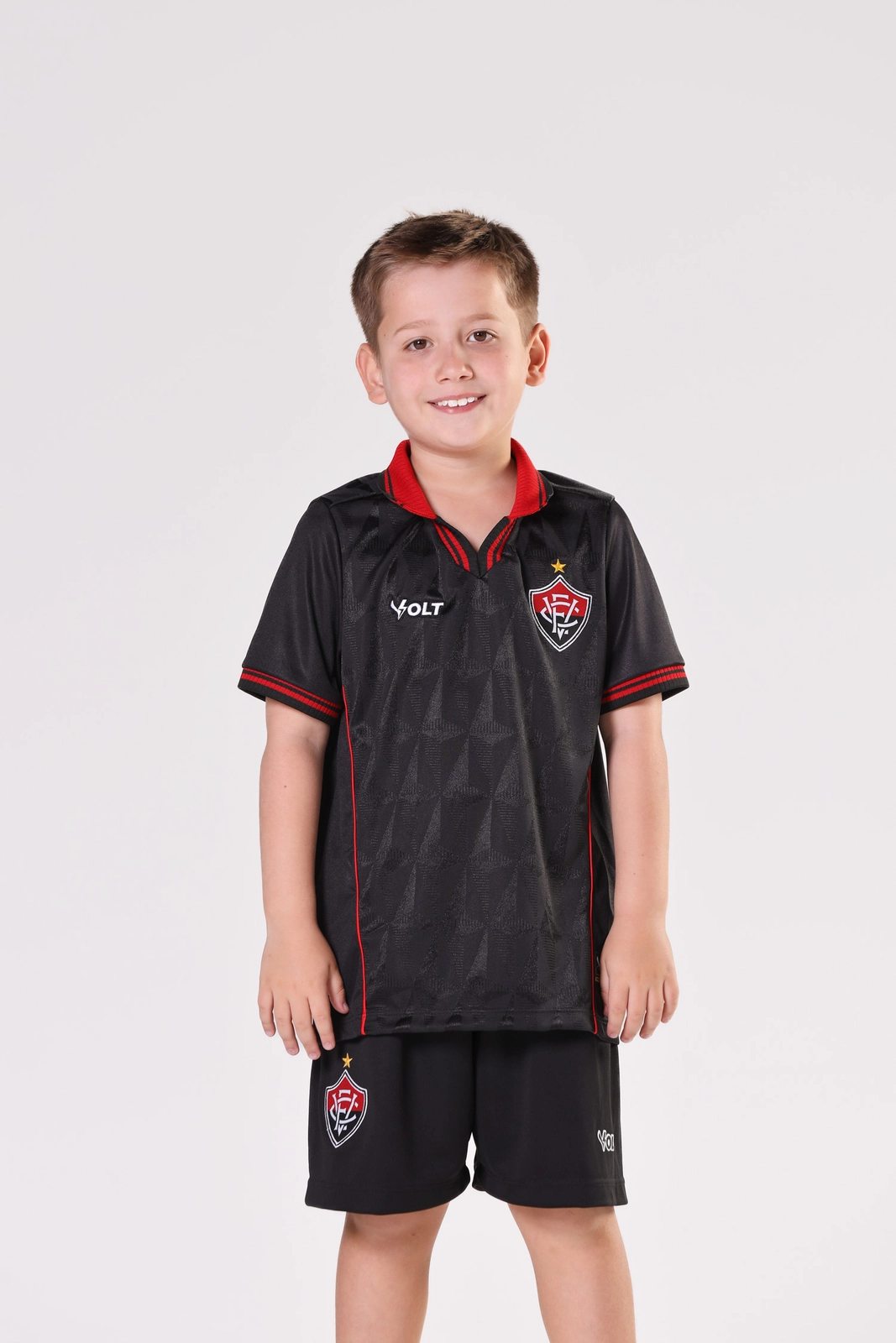 Camisa Jogo 3 2025 Esporte Clube Vitória Infanto Juvenil Preta Volt