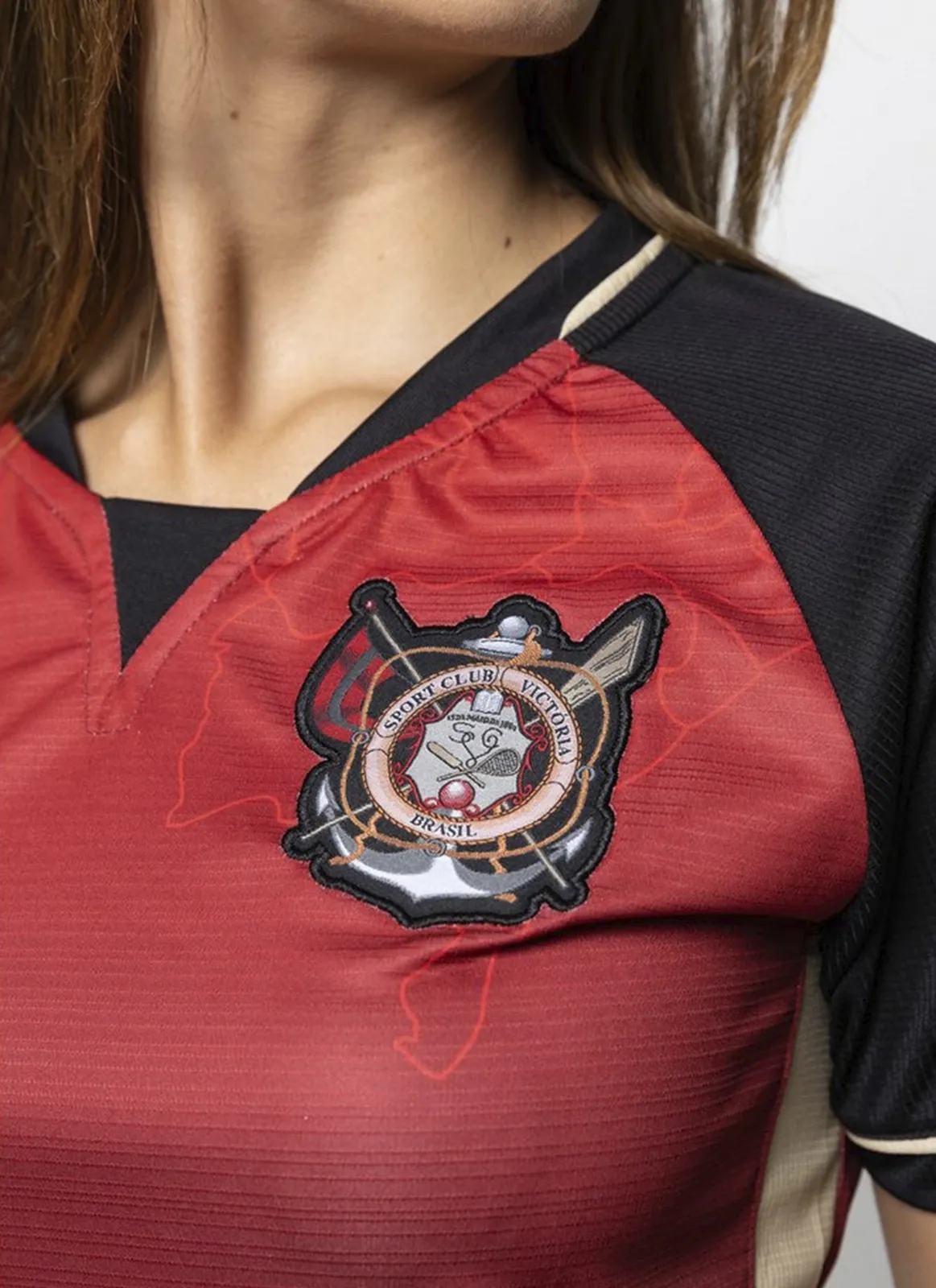 Camisa Jogo 4 Vitória 2024 Bordô Feminina Volt