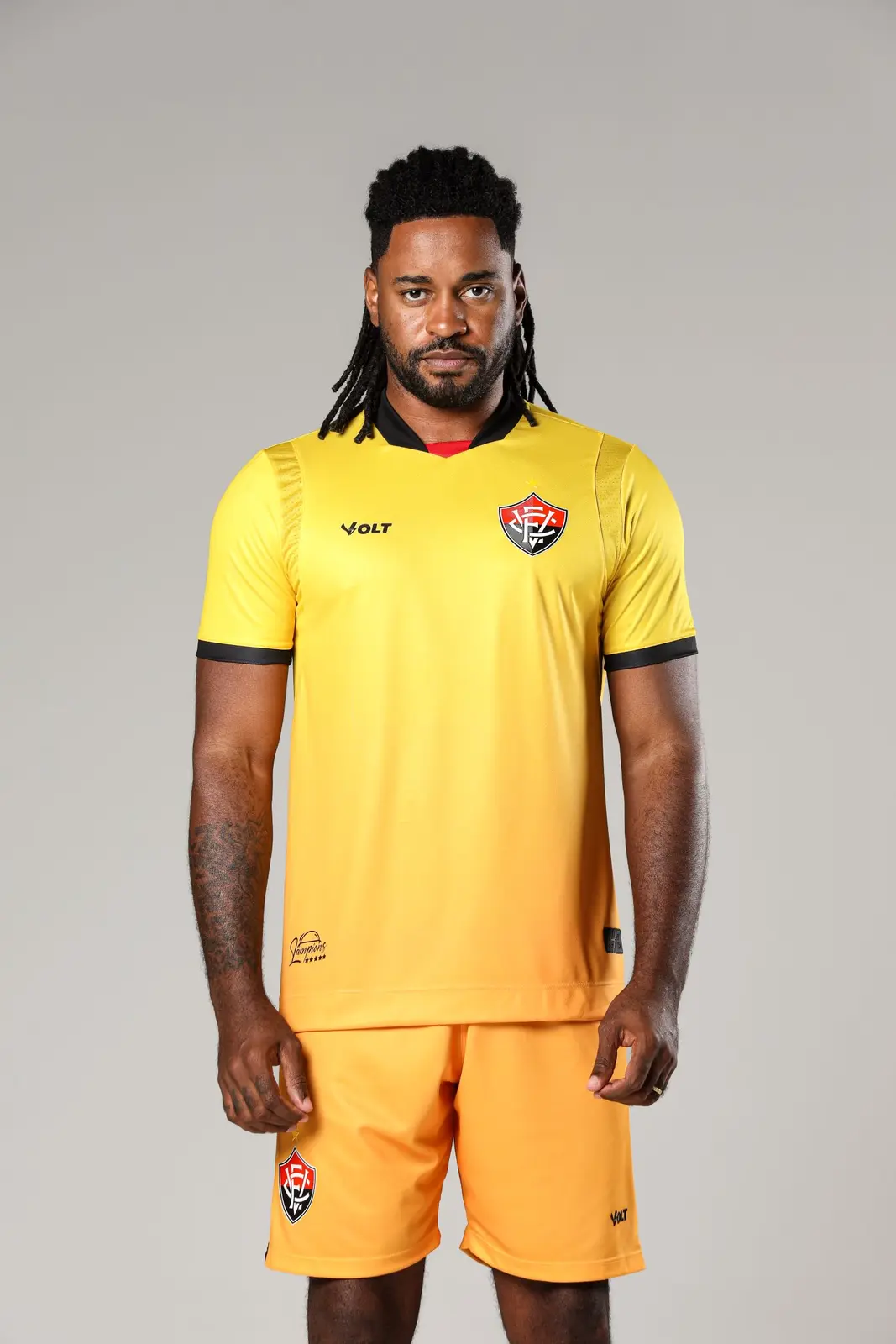 Camisa Copa Do Nordeste Goleiro 2025 Vitória Masculino Amarelo Volt